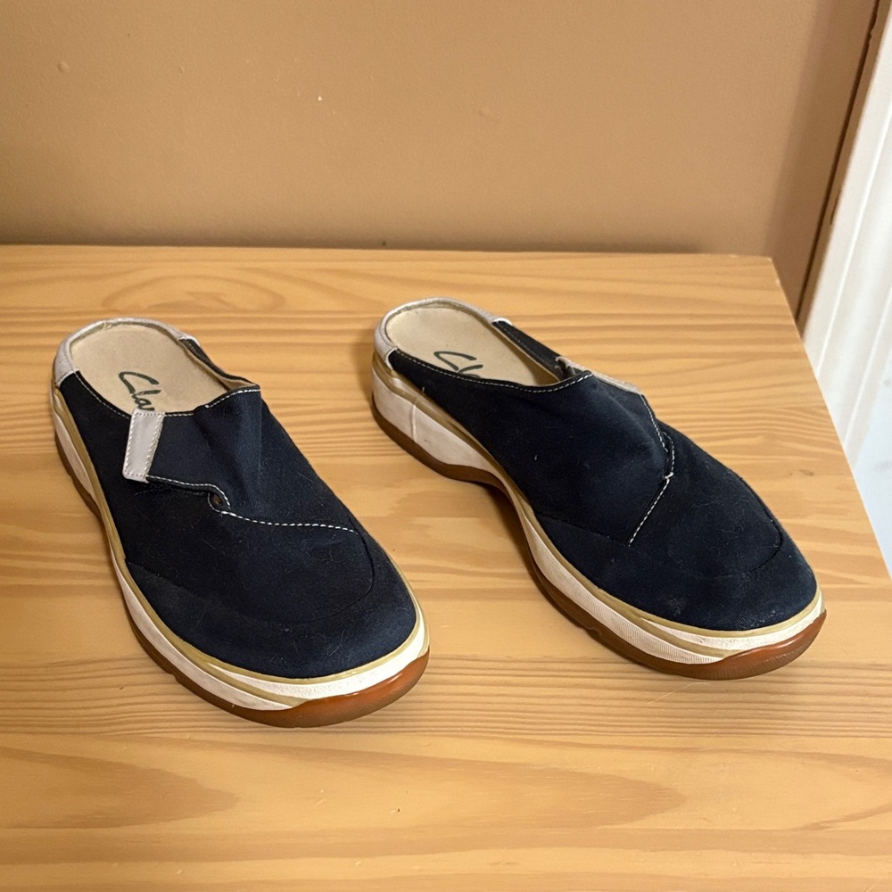 Clarks Dark Blue Casual Slip-Ons